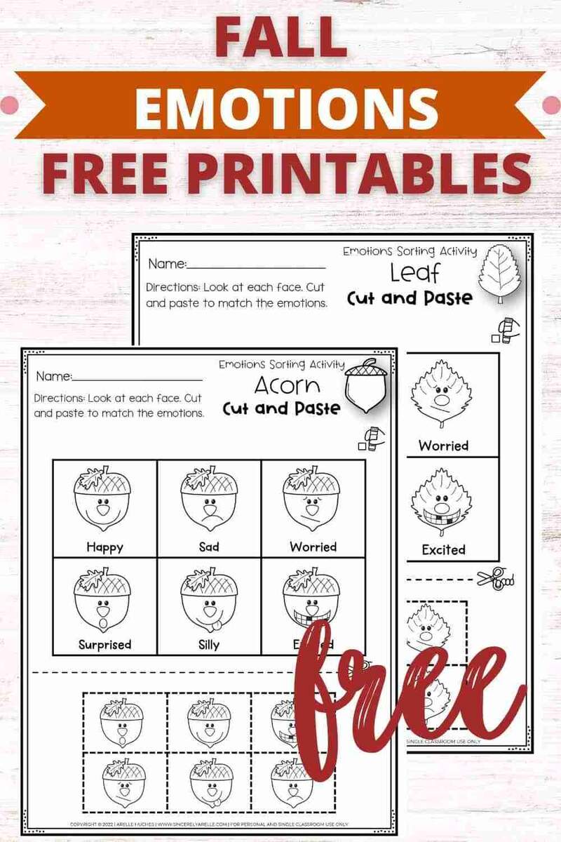 Free Fall Cut And Paste Worksheets Identifying Emotions Smart Cookie Printables Free Fall Cut And Paste Worksheets Identifying Emotions Smart Cookie Printables