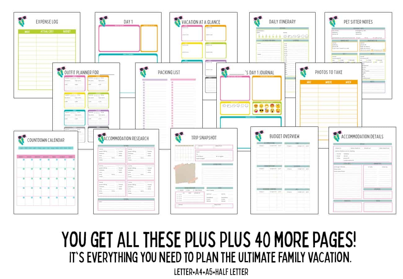 Free Family Vacation Planner Printable Feels Like Home