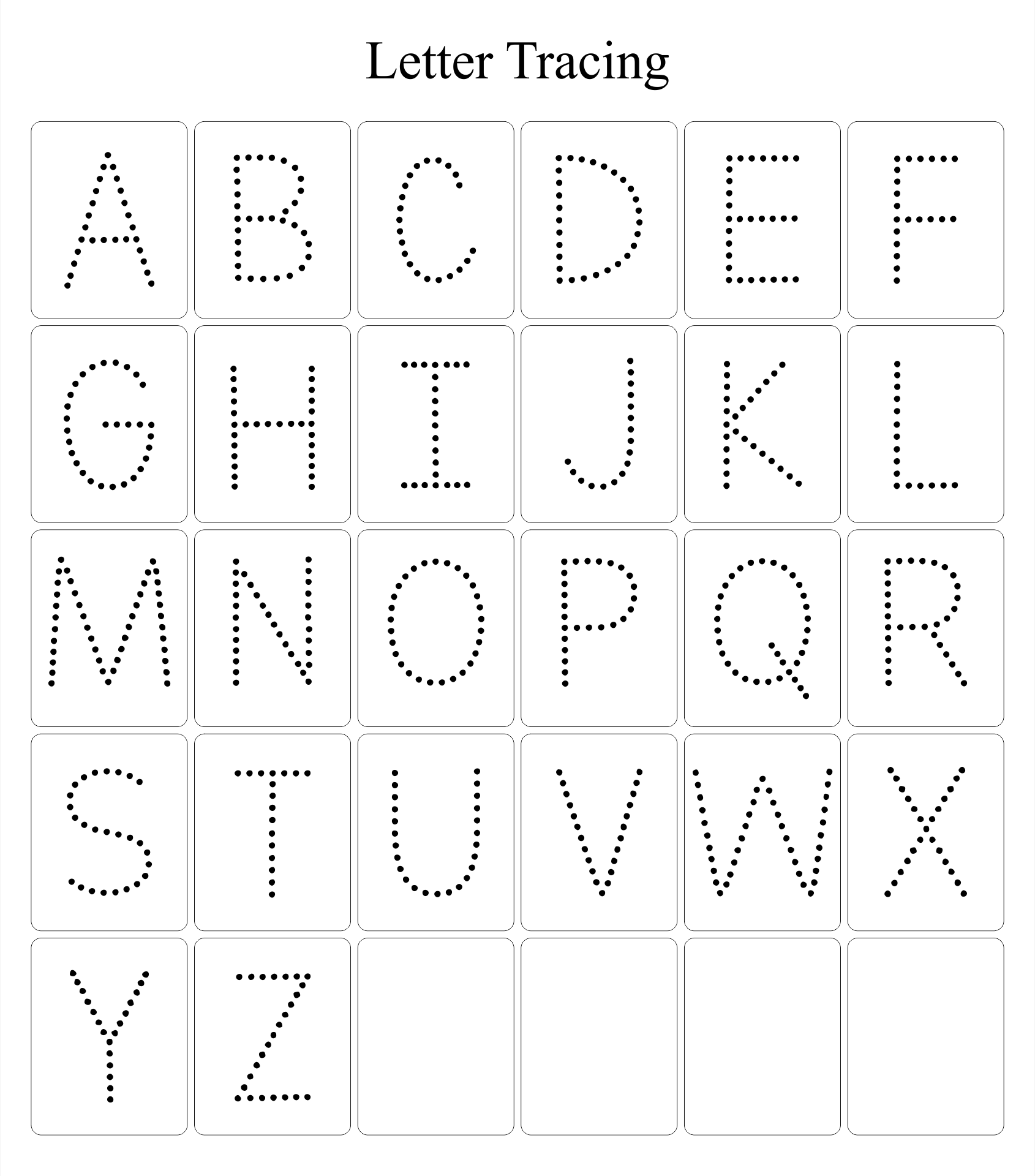 Tracing Alphabet Letters Printable Handwriting Worksheets Free Printables Lettering SVG Files Tools Apps