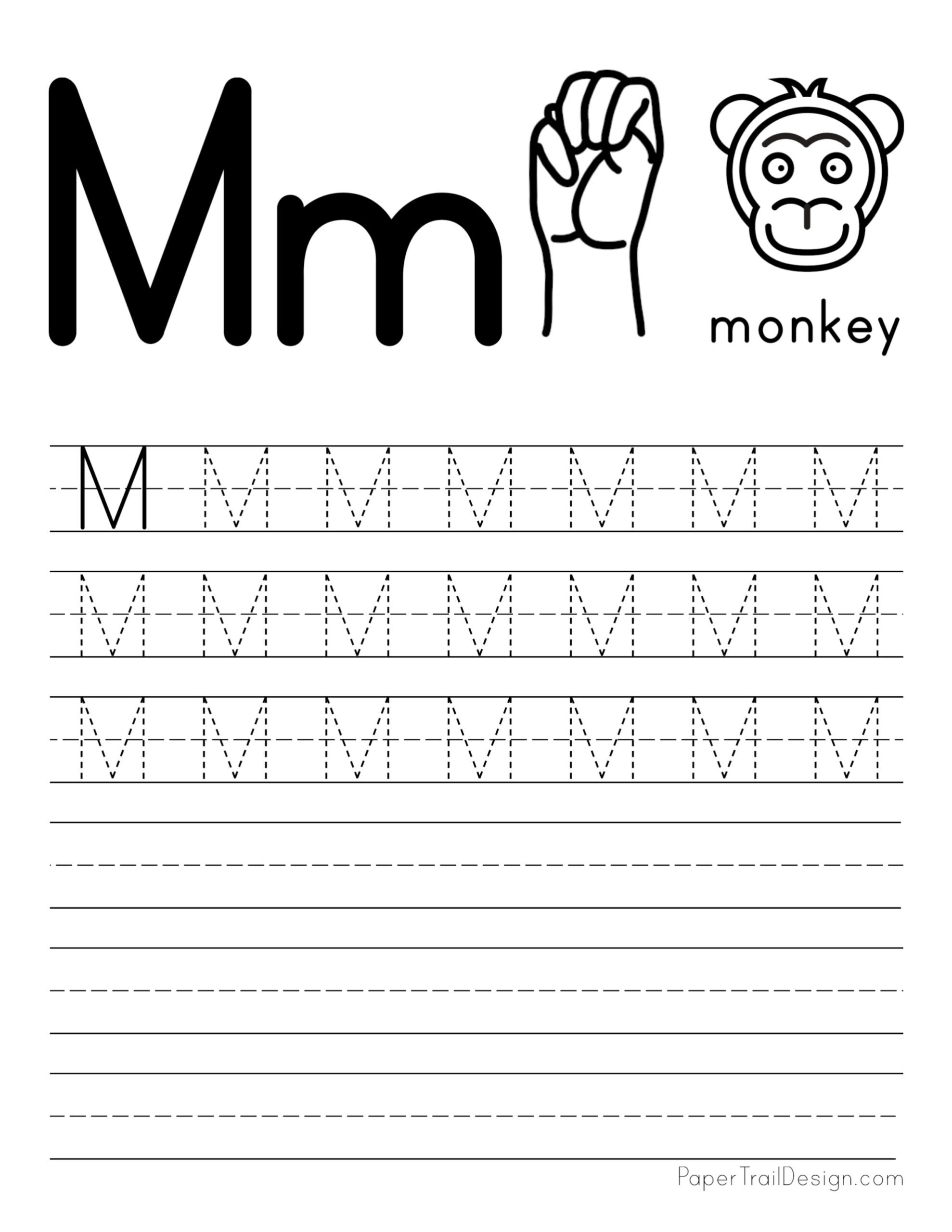 Free Letter Tracing Worksheets Paper Trail Design Free Letter Tracing Worksheets Paper Trail Design