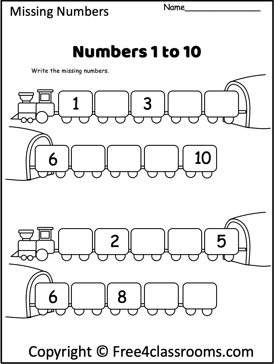 Free Missing Numbers 1 10 Worksheet Worksheets4Free Missing Numbers To 10 Worksheet Worksheets Library