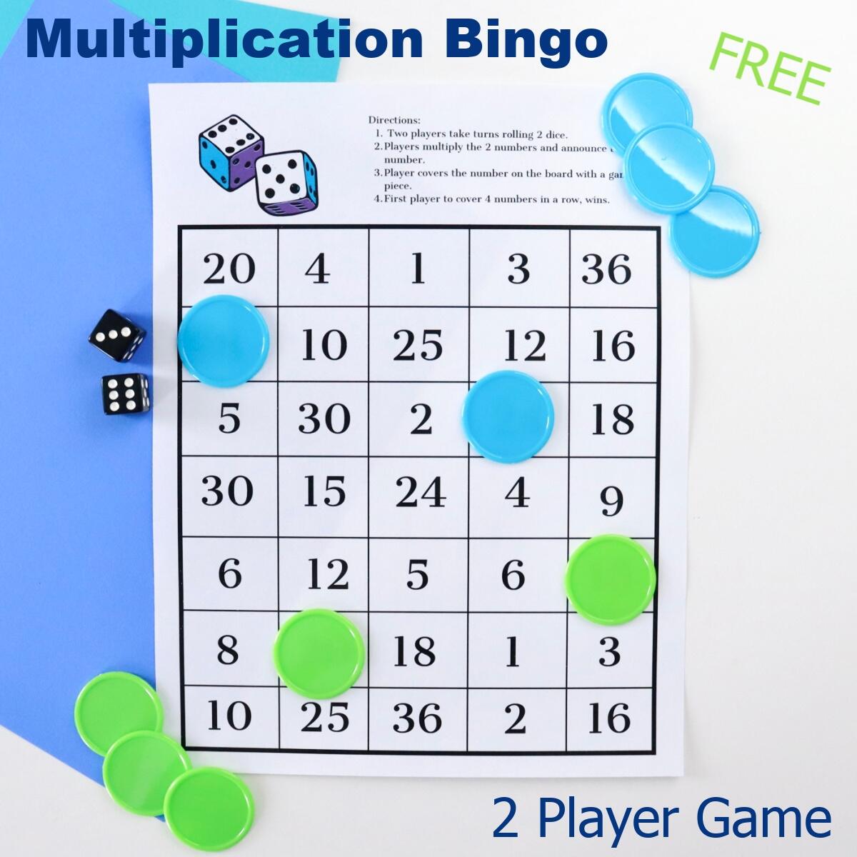 Free Multiplication Bingo Game Printable The Activity Mom
