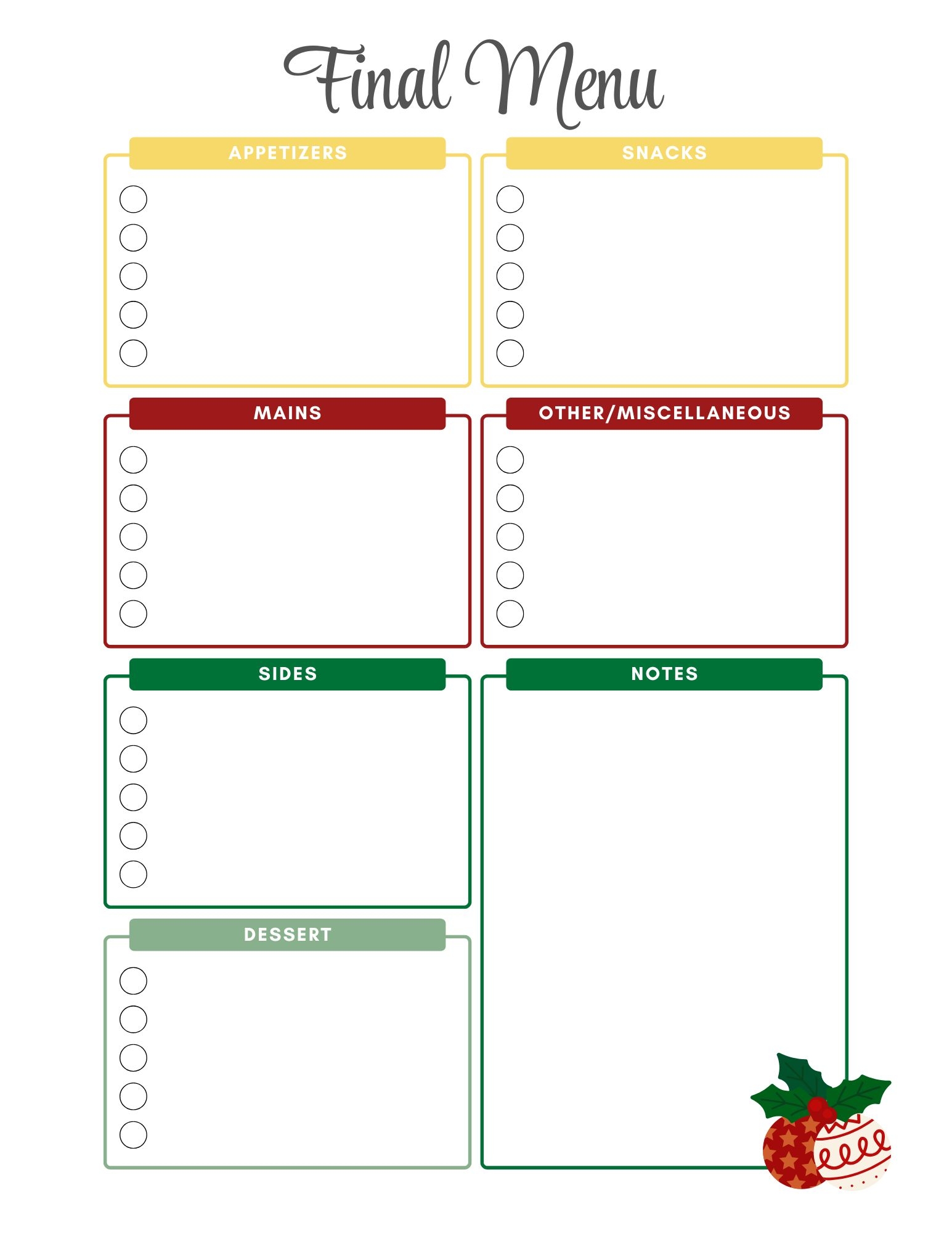 Free Printable Christmas Planner Our Tasty Kitchen