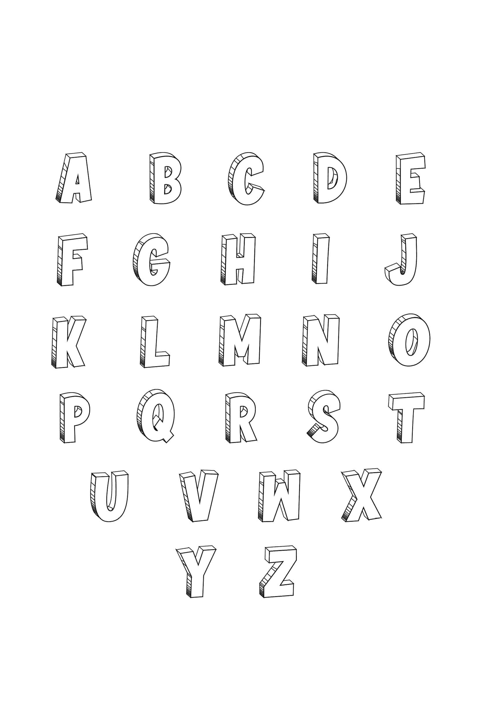 Big Bubble Letters 10 Free PDF Printables Printablee