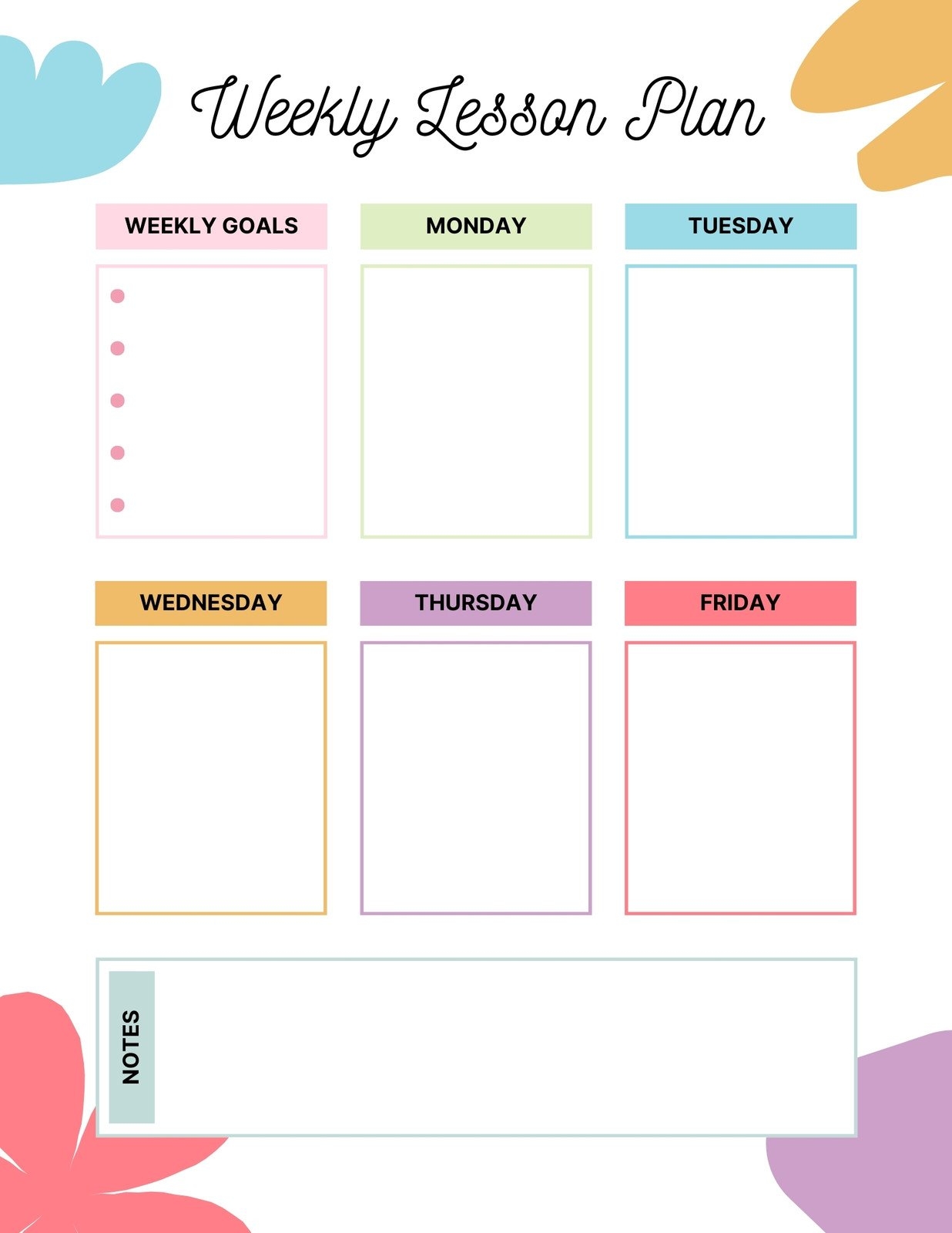 Free Printable Customizable Weekly Lesson Plan Templates Canva Free Custom Printable Classroom Calendar Templates Canva