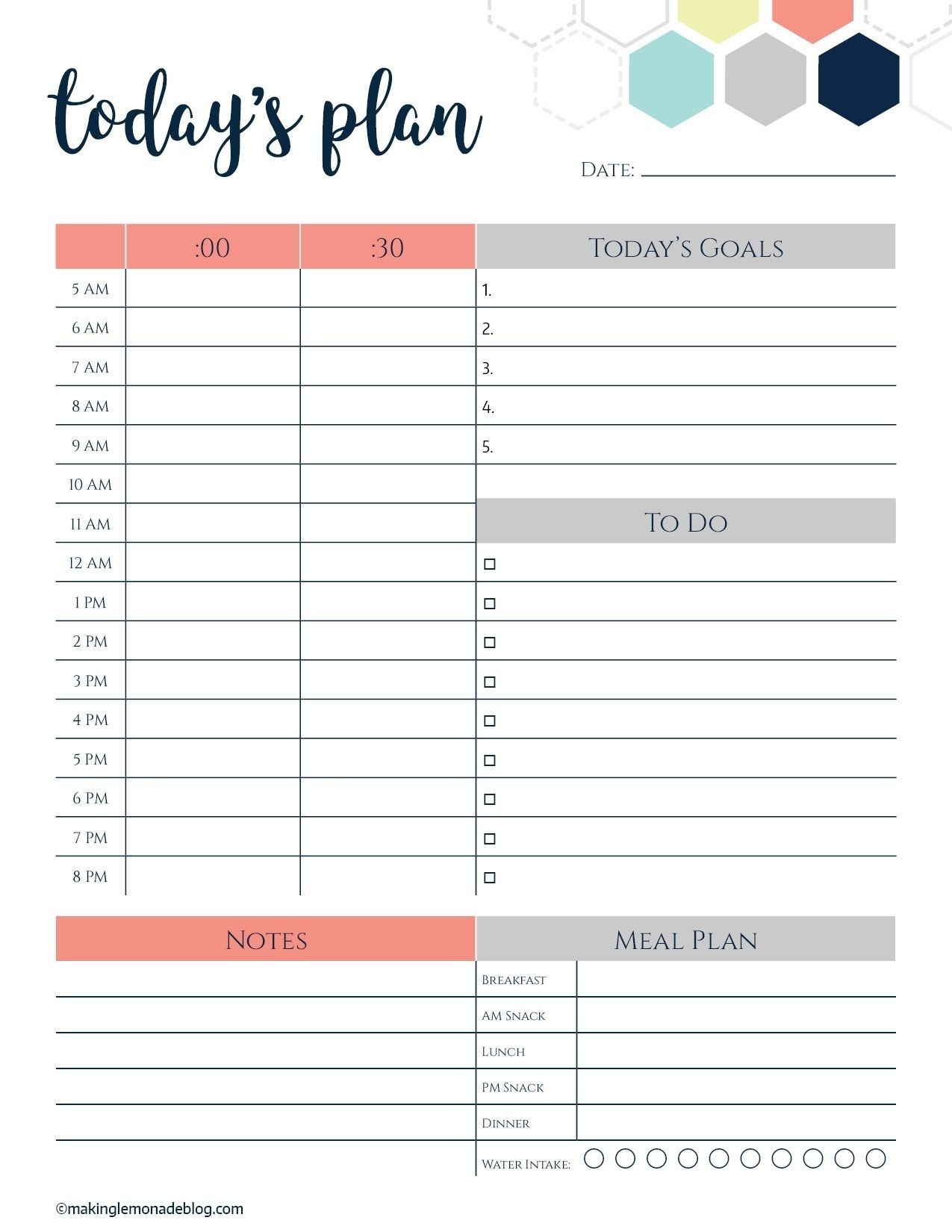 Free Printable Daily Planner Starting At 5am Download Free Printable Daily Planner Starting At 5am Png Images Free Worksheets On Clipart Library
