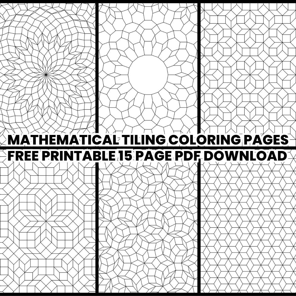 FREE Printable Geometric Coloring Pages PDF