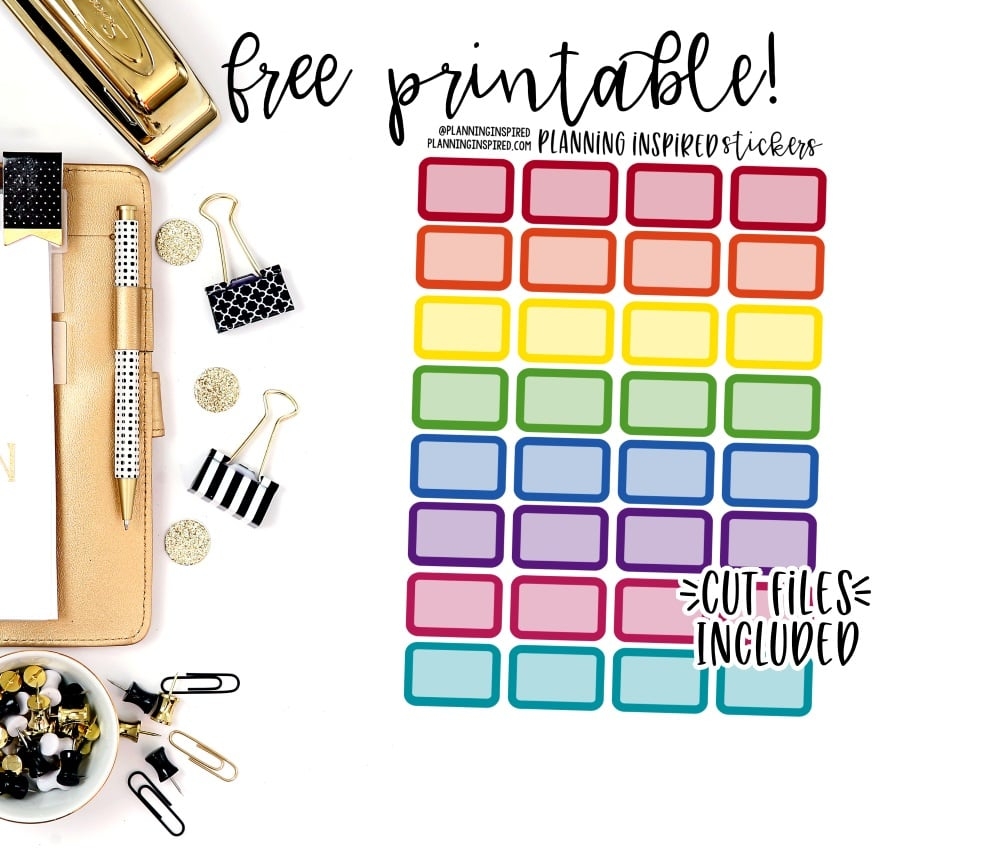 Free Printable Half Box Stickers Planning Inspired July Colored Half Boxes Free Printable Planner Stickers PlannerProblem