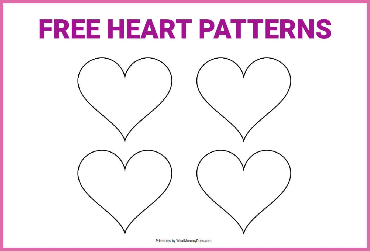 Free Printable Heart Templates 9 Large Medium Small Stencils To Cut Out What Mommy Does 25 FREE Printable Heart Templates Small To Large Sizes Cassie Smallwood
