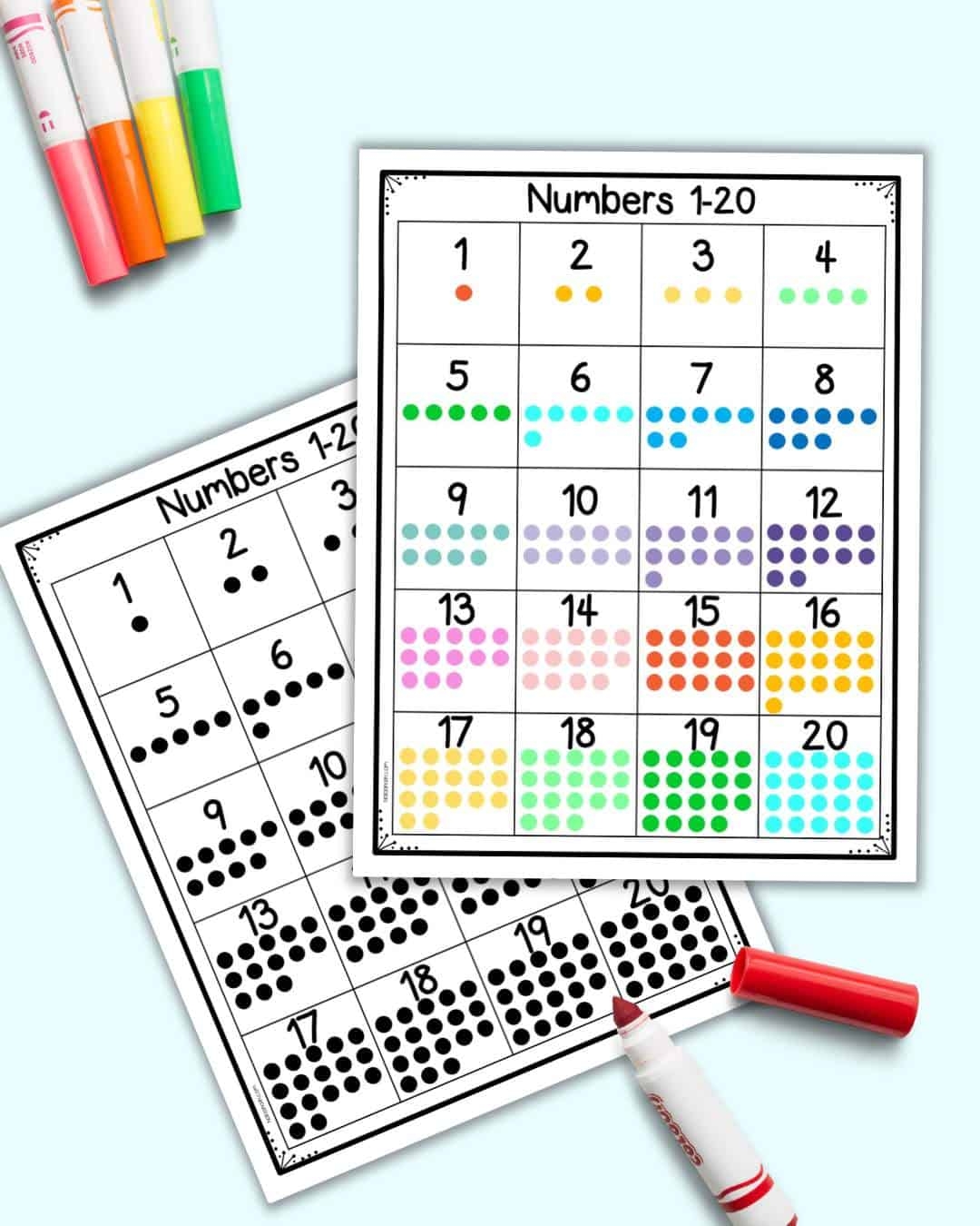 Free Printable Number Chart 1 20 For Kindergarten The Artisan Life Worksheets Library Free Printable Number Chart 1 20 For Kindergarten The Artisan Life Worksheets Library