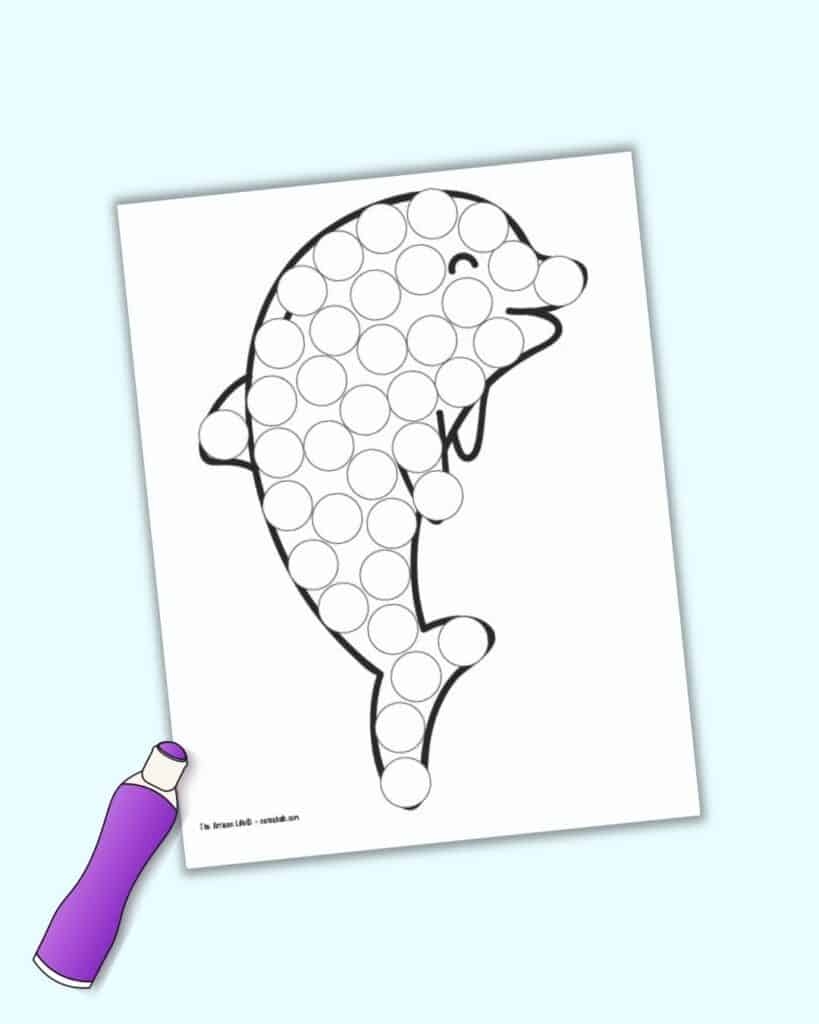 Free Printable Ocean Animals Dot It Marker Pages The Artisan Life