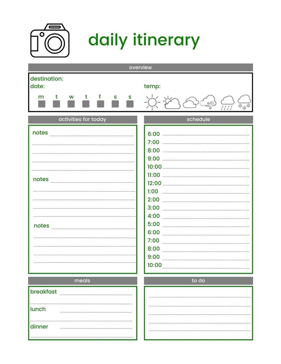 FREE Printable Travel Planner This Big Adventure