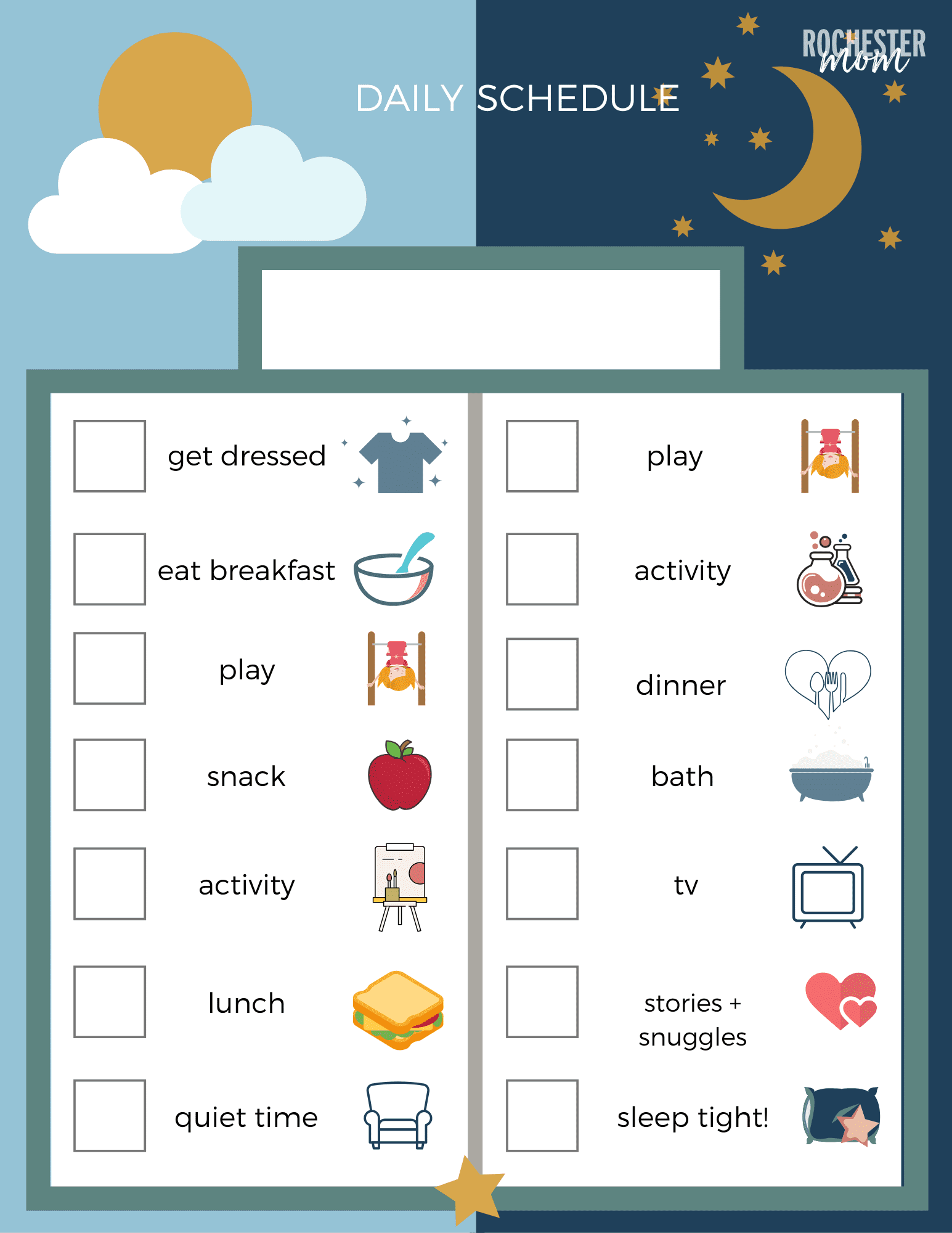 Kids Daily Routine Chart Good Life Of A Housewife