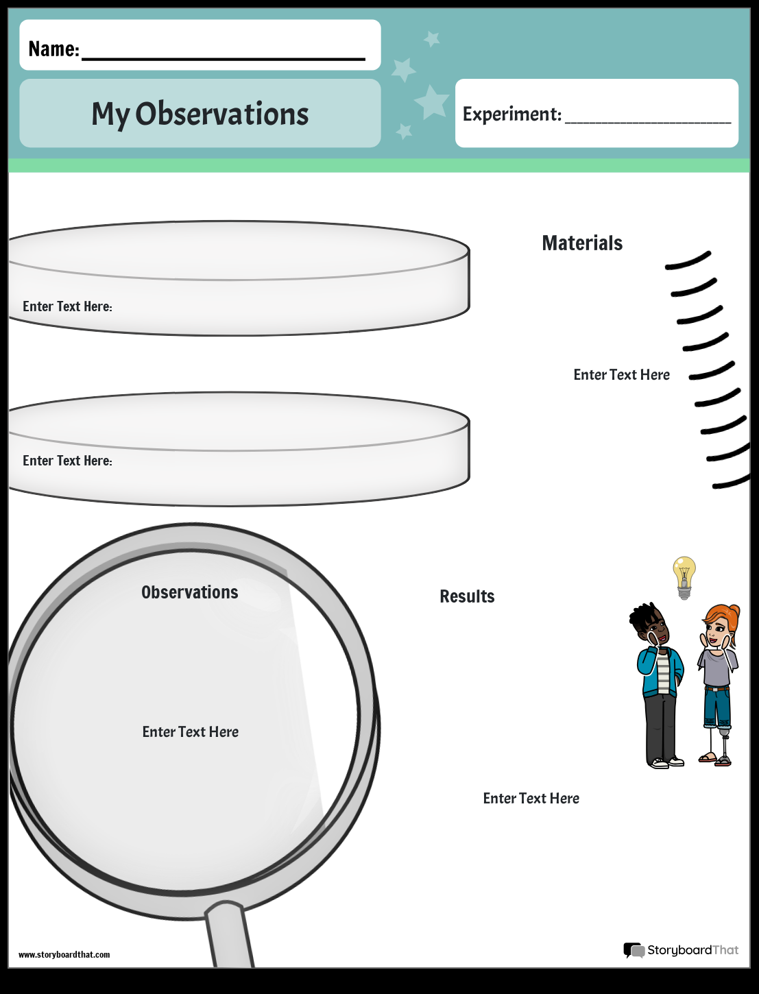 Free Science Observation Templates By Storyboard That