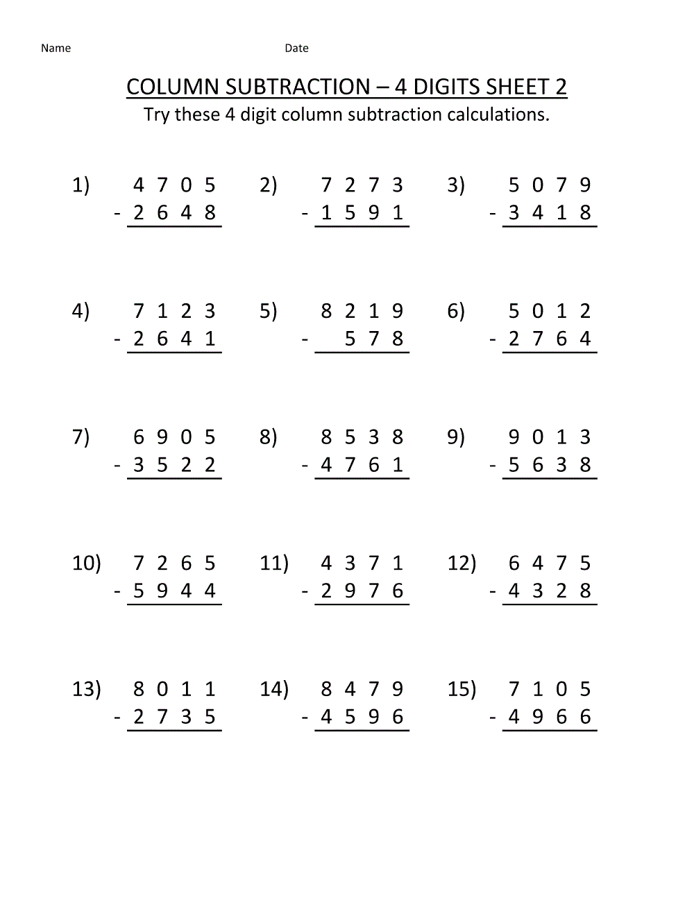 Free Worksheets For Grade 3