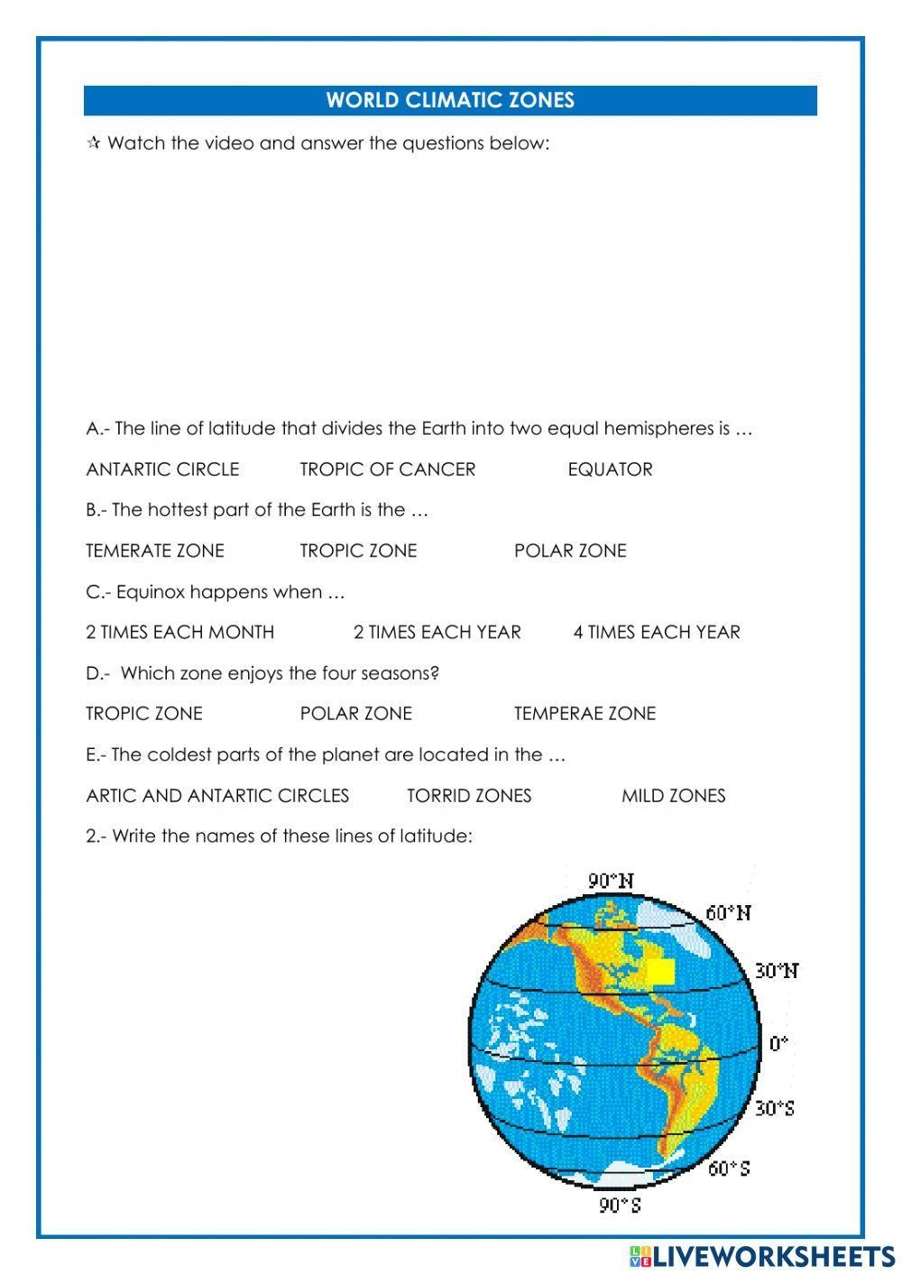 Free World Climate Zones Worksheet Download Free World Climate Zones Worksheet Png Images Free Worksheets On Clipart Library