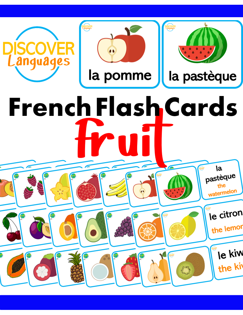 French Flashcards For Beginners Fruit Made By Teachers