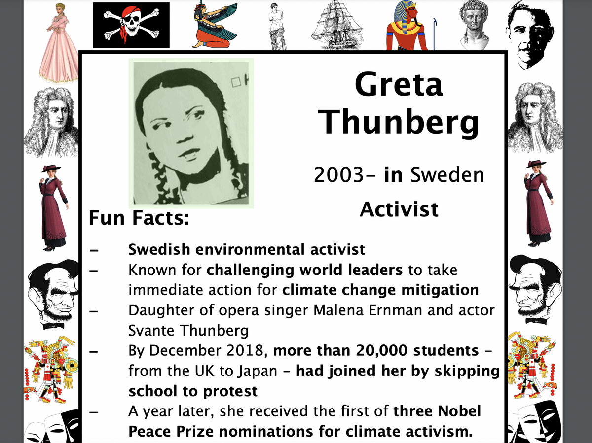 Greta Thunberg PACKET ACTIVITIES Important Historical Figures Series Made By Teachers