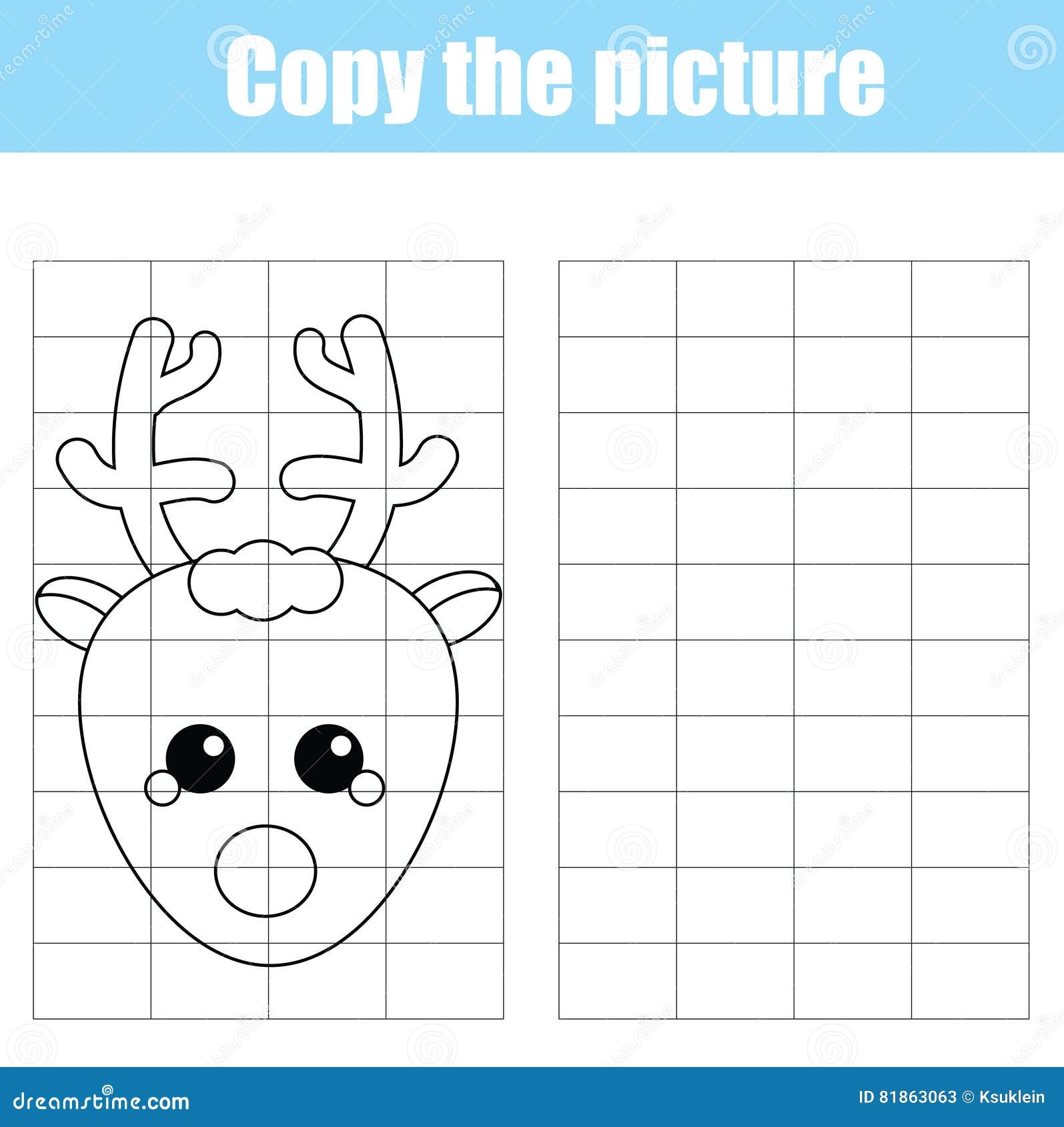 Grid Copy Children Educational Game Drawing Kids Activity Christmas Stock Vector Illustration Of Deer Grid 81863063 Grid Copy Children Educational Game Drawing Kids Activity Christmas Stock Vector Illustration Of Deer Grid 81863063