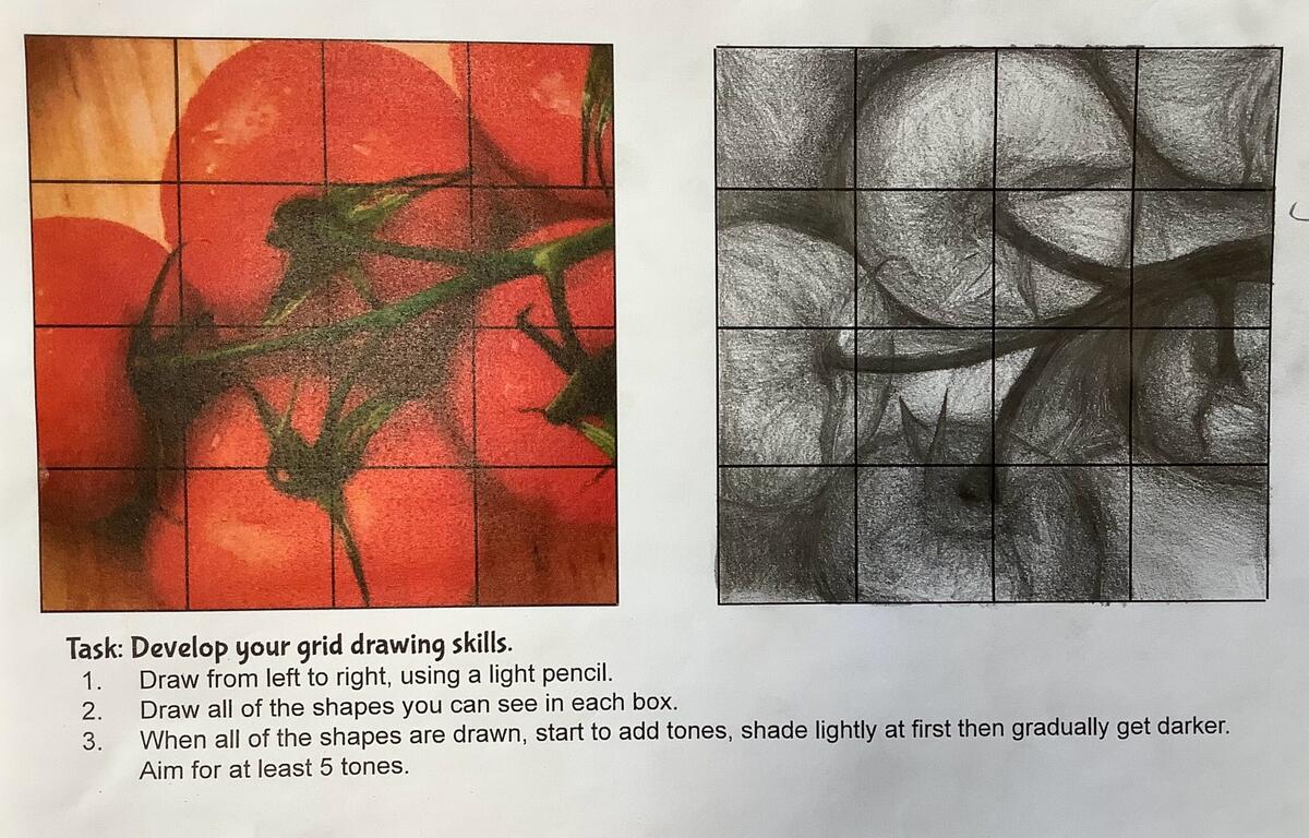 Grid Drawing Worksheets For Art Lessons The Art Teacher