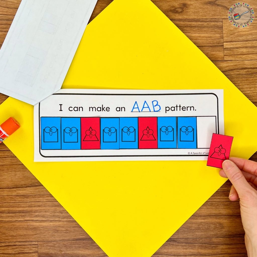 Hands On Pattern Activities For Kindergarten A Spoonful Of Learning