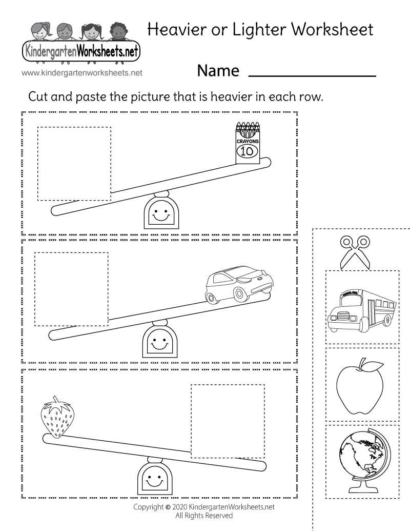 Heavier Or Lighter Worksheet Free Printable Digital PDF Measuring Length Worksheets