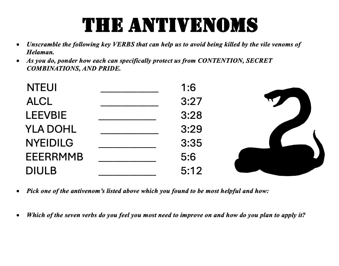 Helaman 1 6 Handouts Etsy