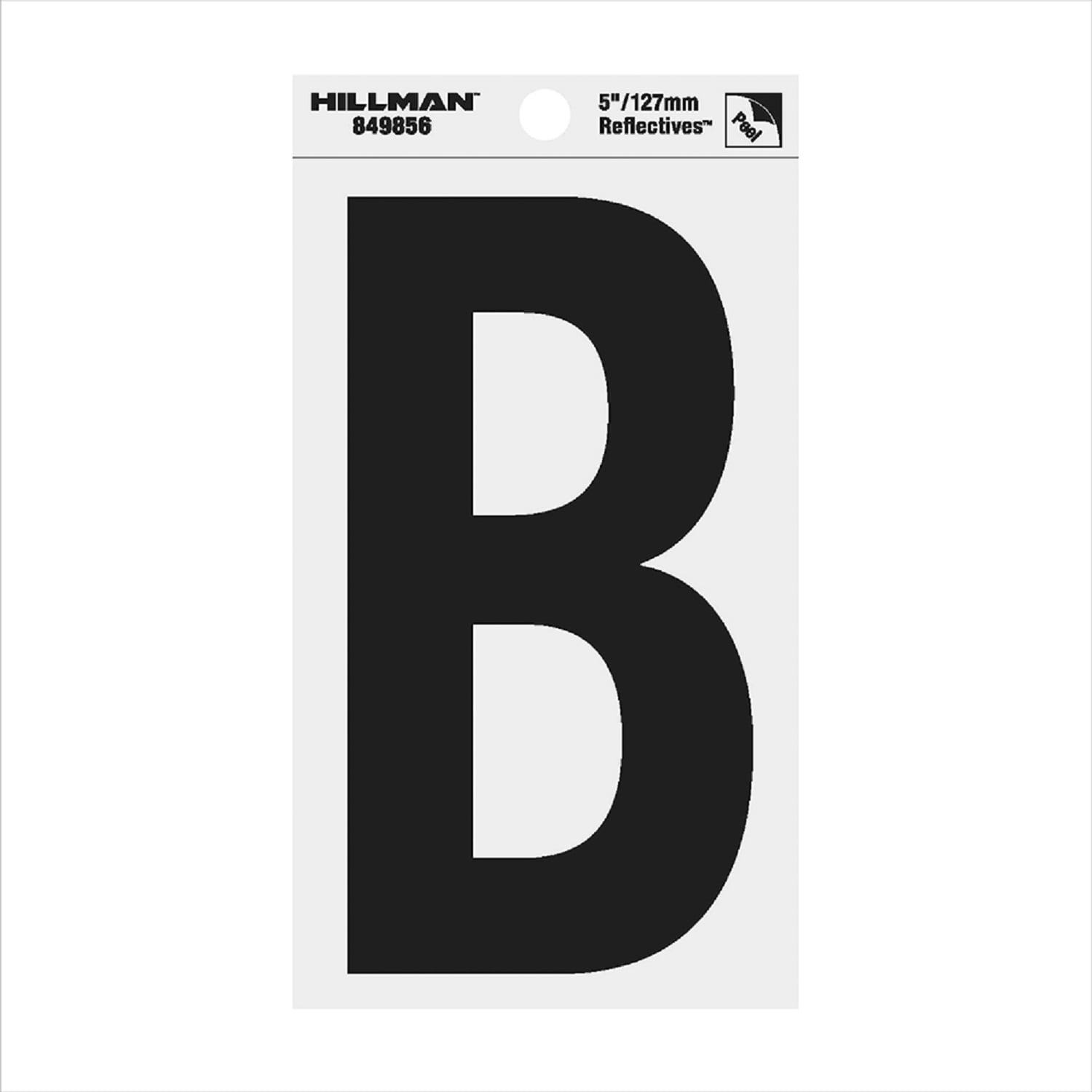 Hillman 5 In Reflective Black Letter B 849856 At Lowes