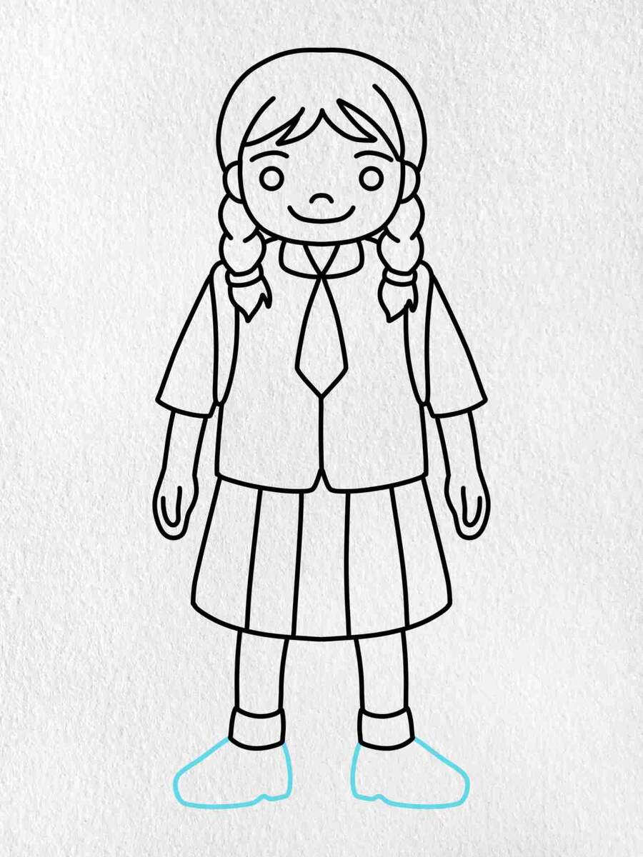 How To Draw A School Girl HelloArtsy