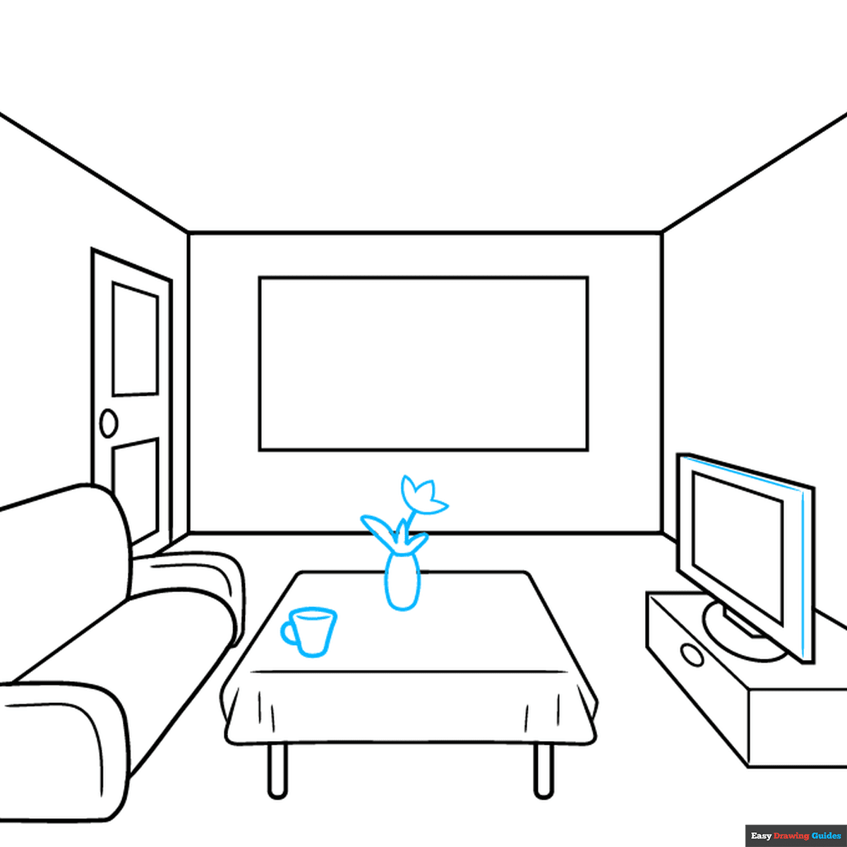 How To Draw An Easy Room In One Point Perspective Really Easy Drawing Tutorial How To Draw An Easy Room In One Point Perspective Really Easy Drawing Tutorial