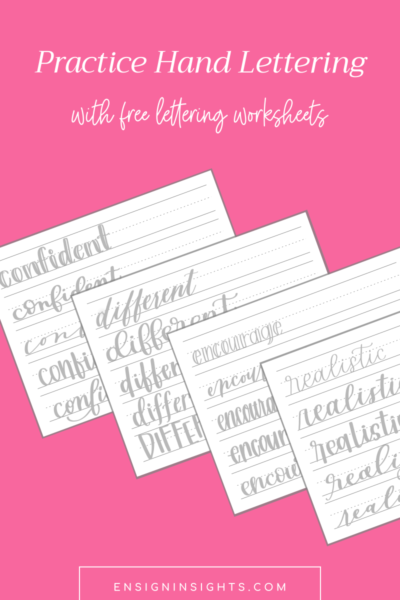 How To Love Your Hand Lettering Free Lettering Practice Worksheets