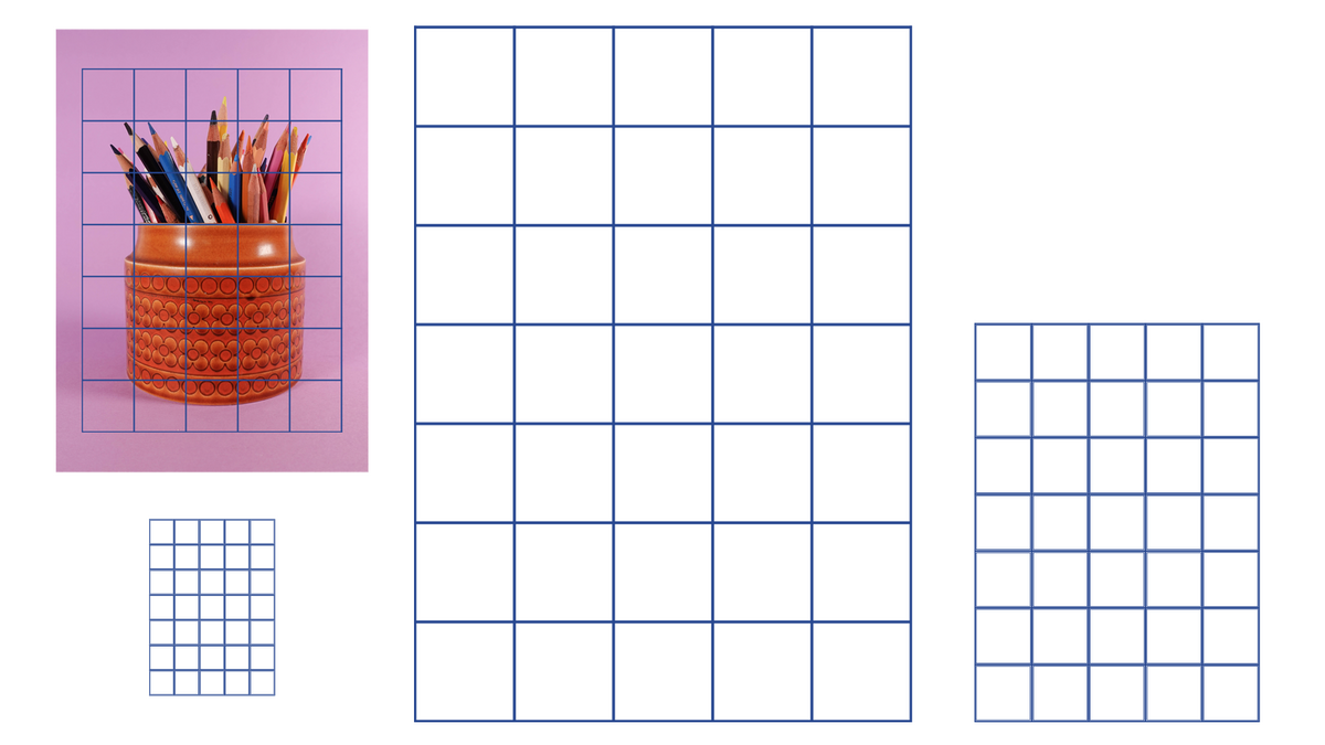 How To Scale A Drawing Using A Grid Mel Rye How To Scale A Drawing Using A Grid Mel Rye