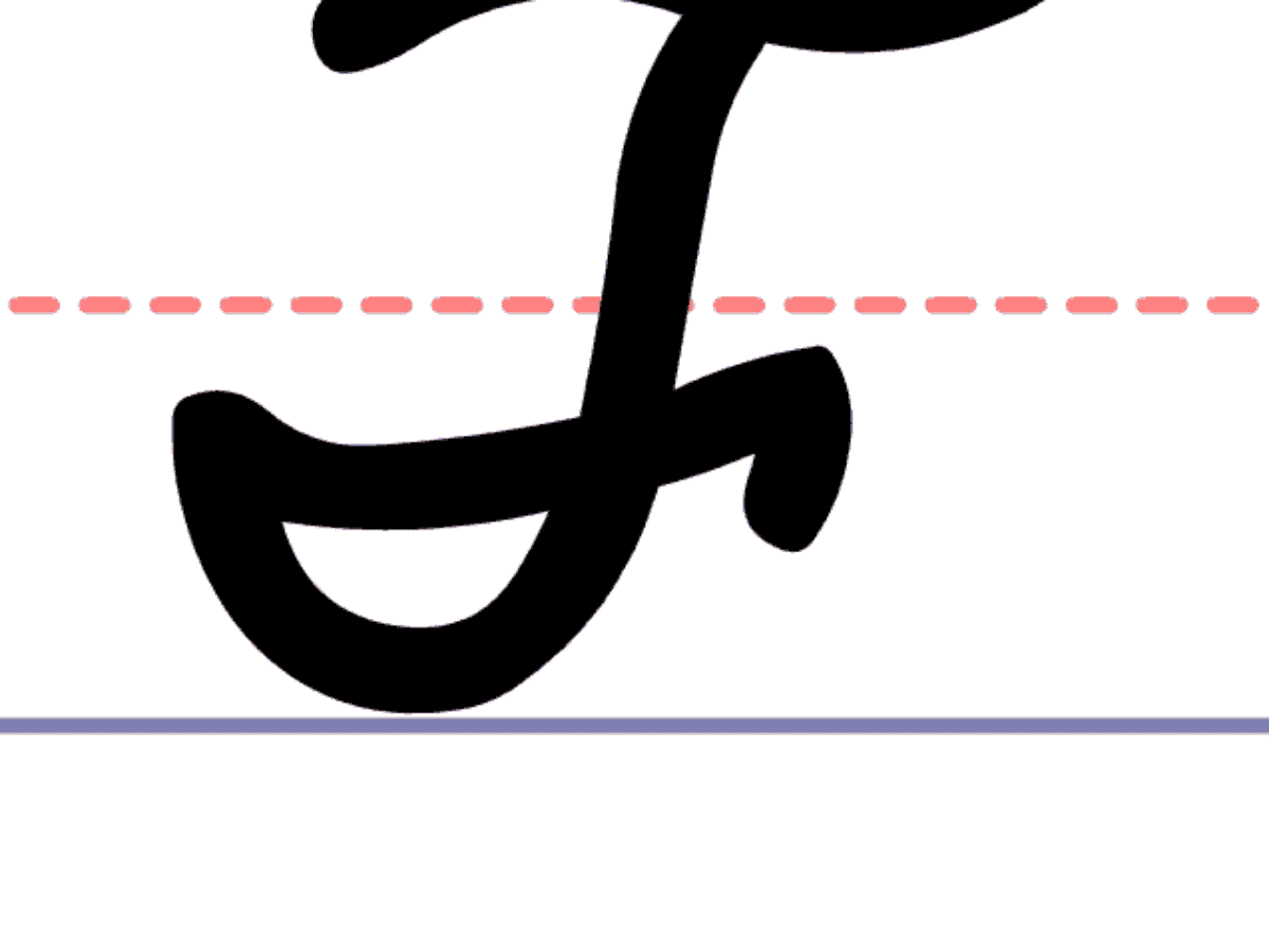 How To Write A Cursive Uppercase F