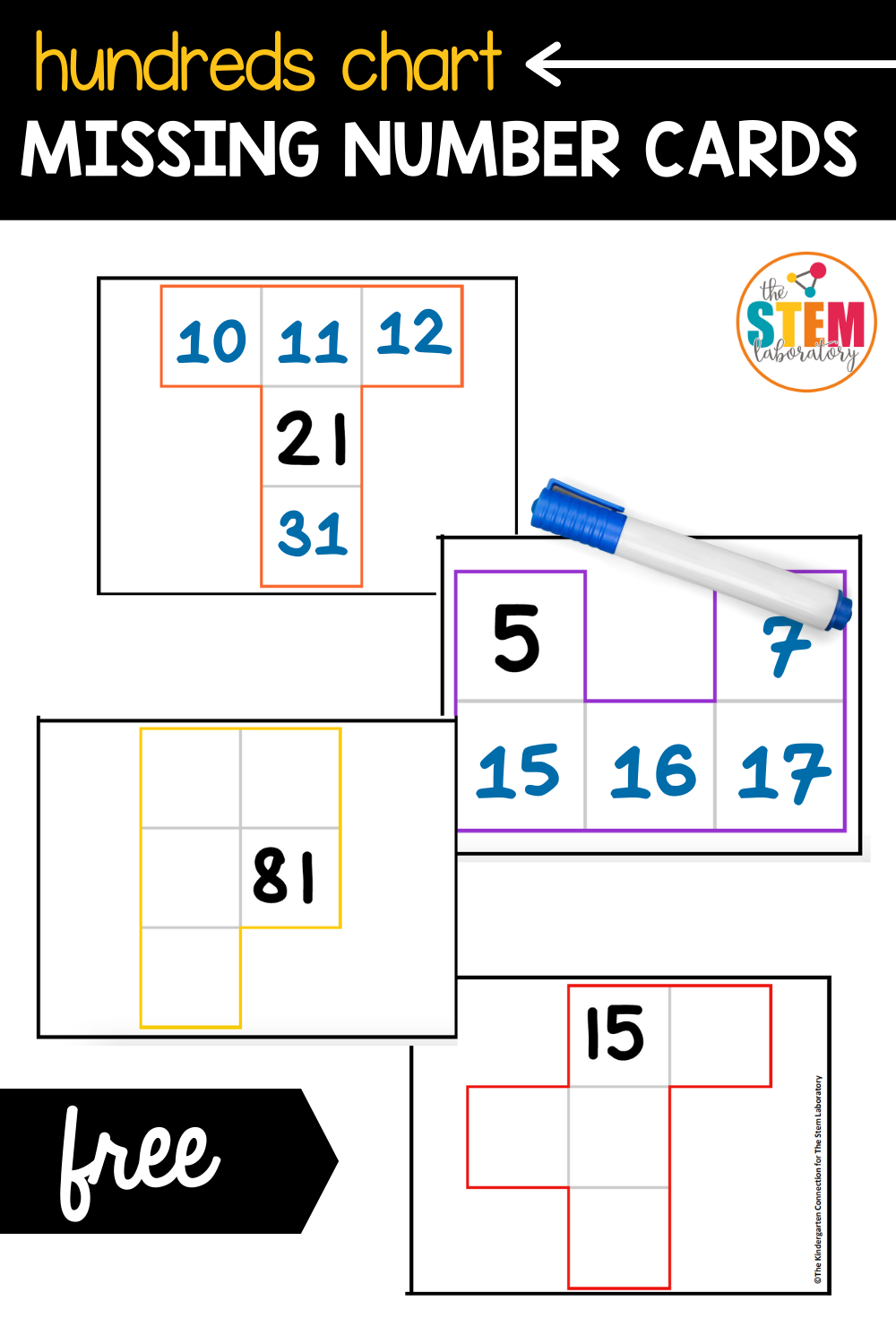 Hundreds Chart Missing Numbers Cards The Stem Laboratory Hundreds Chart Missing Numbers Cards The Stem Laboratory