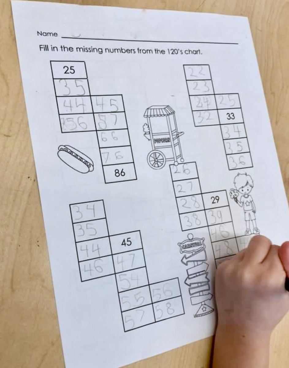 Hundreds Chart Missing Numbers Worksheets An Engaging Way To Reinforce 10 More 10 Less Number Grid Puzzle Worksheets