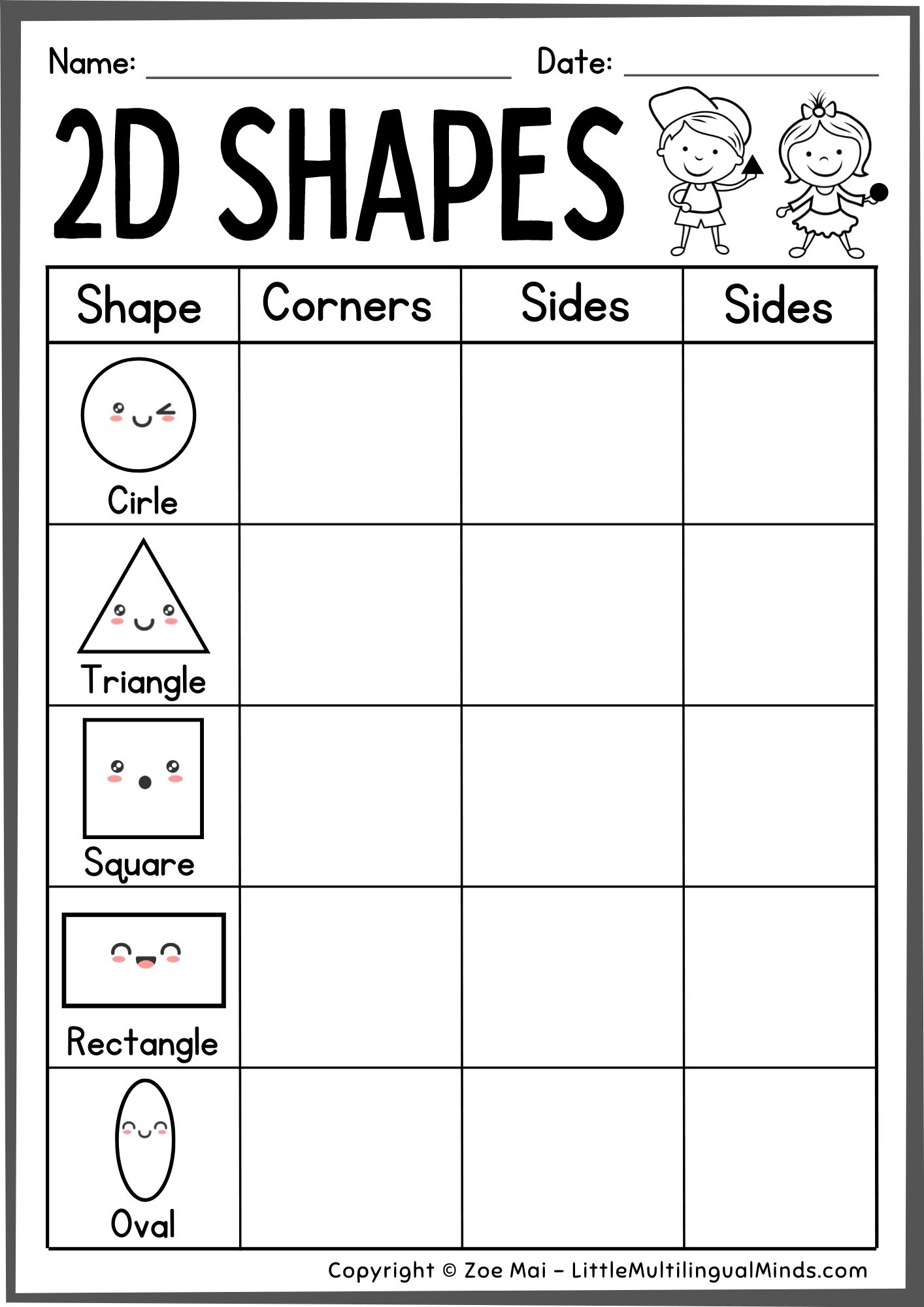 Identify 2D Shapes 2D Shapes Practice Sheets For Preschool Pre K Kindergarten Made By Teachers Identify 2D Shapes 2D Shapes Practice Sheets For Preschool Pre K Kindergarten Made By Teachers