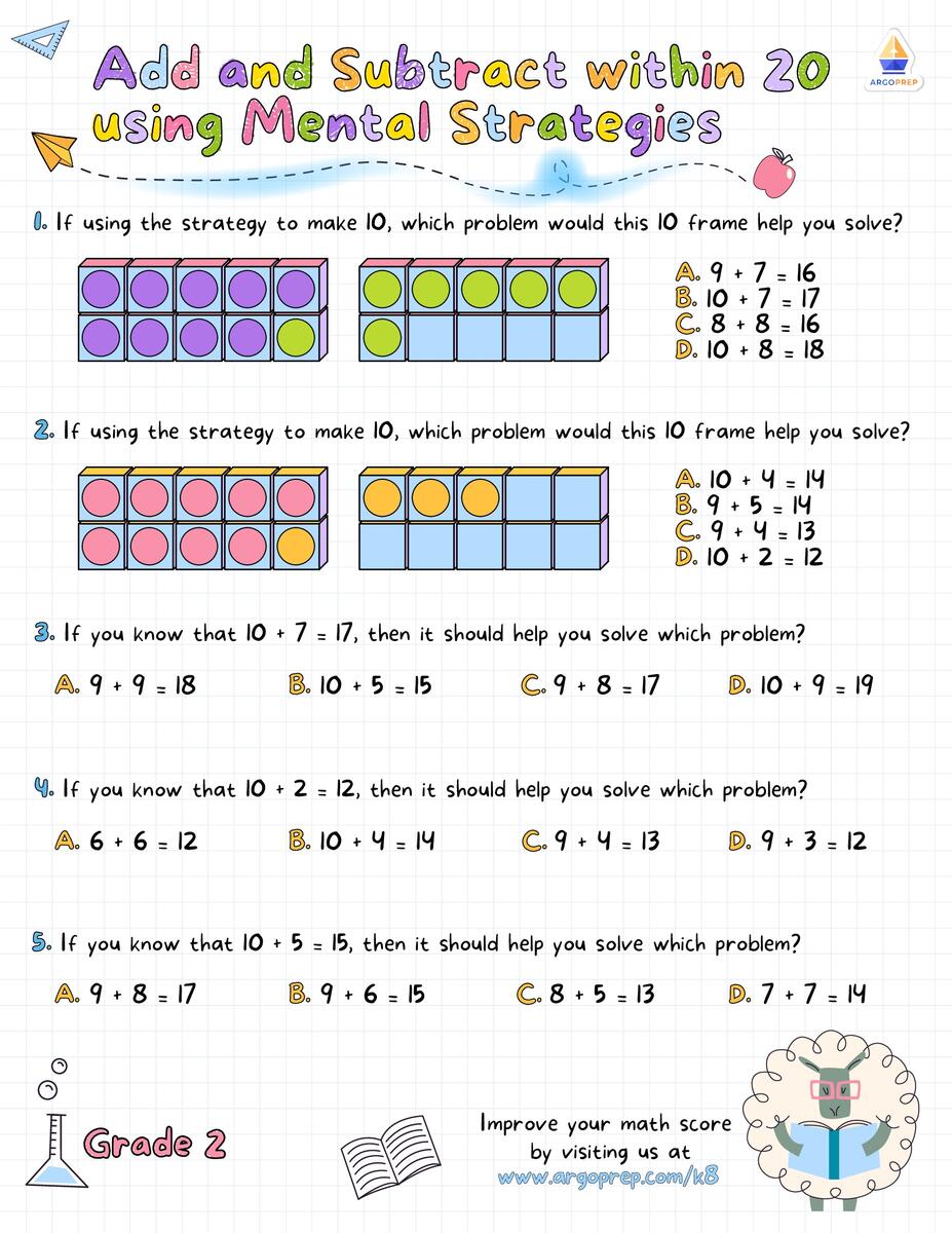 Kindergarten Subtraction Decomposing Numbers Worksheets For Free ArgoPrep