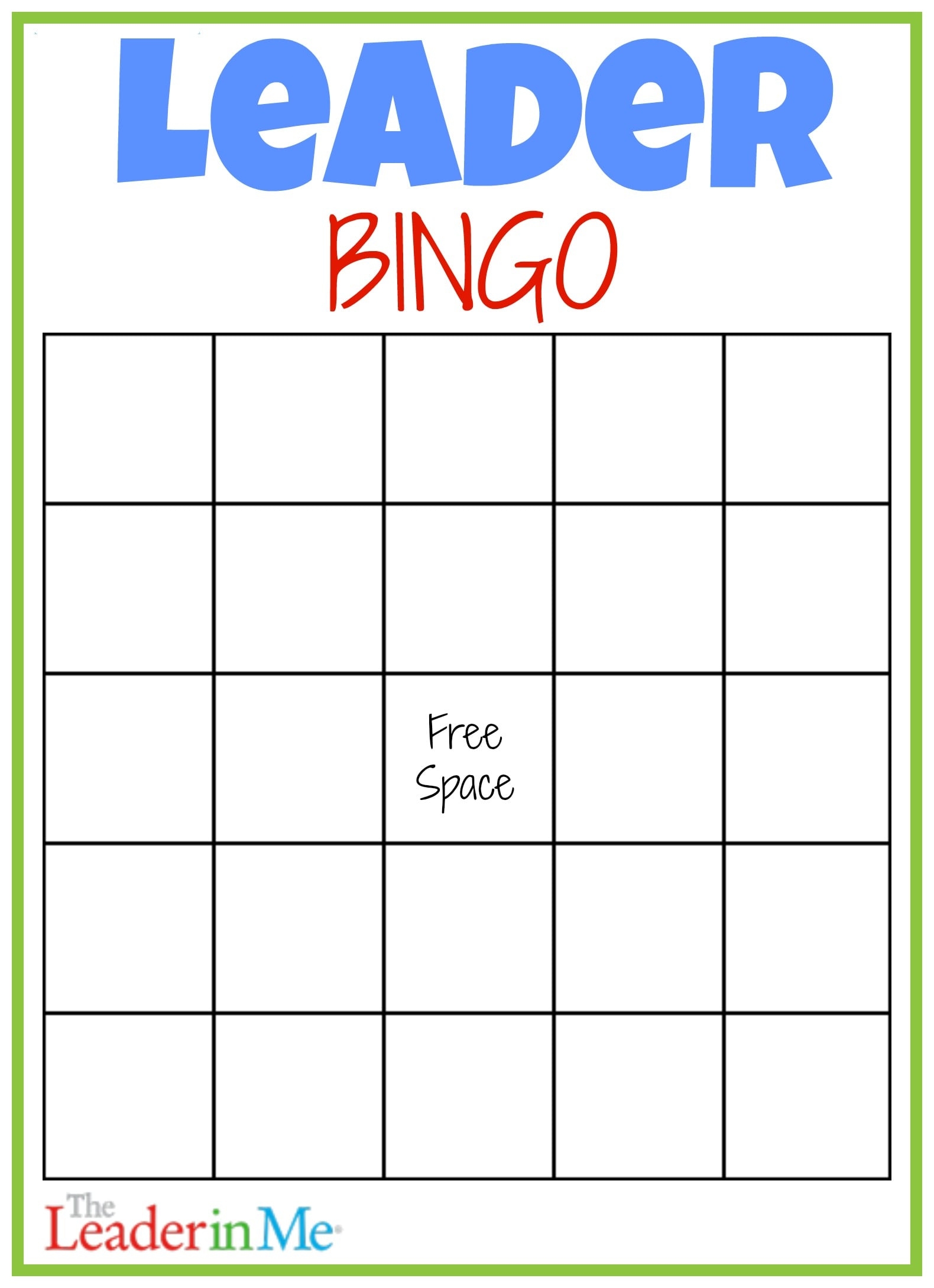 Leader Bingo FREE Printable Leader In Me 8 Habits Printable Poster Leader In Me Etsy