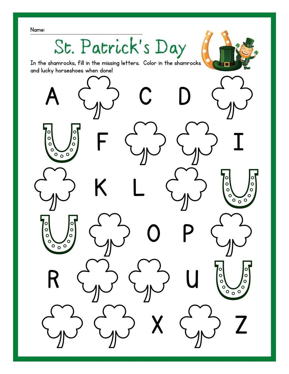 Leprechaun Missing Alphabet Etsy