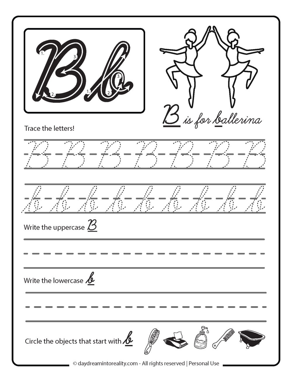 Letter B Worksheets 55 Free PDF Printables Daydream Into Reality Letter B Worksheets 55 Free PDF Printables Daydream Into Reality