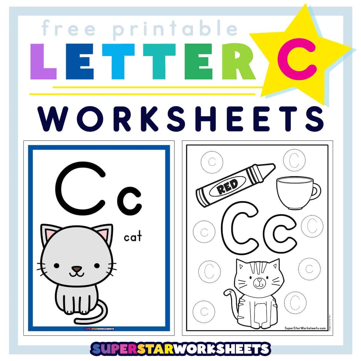 Letter C Worksheets Superstar Worksheets