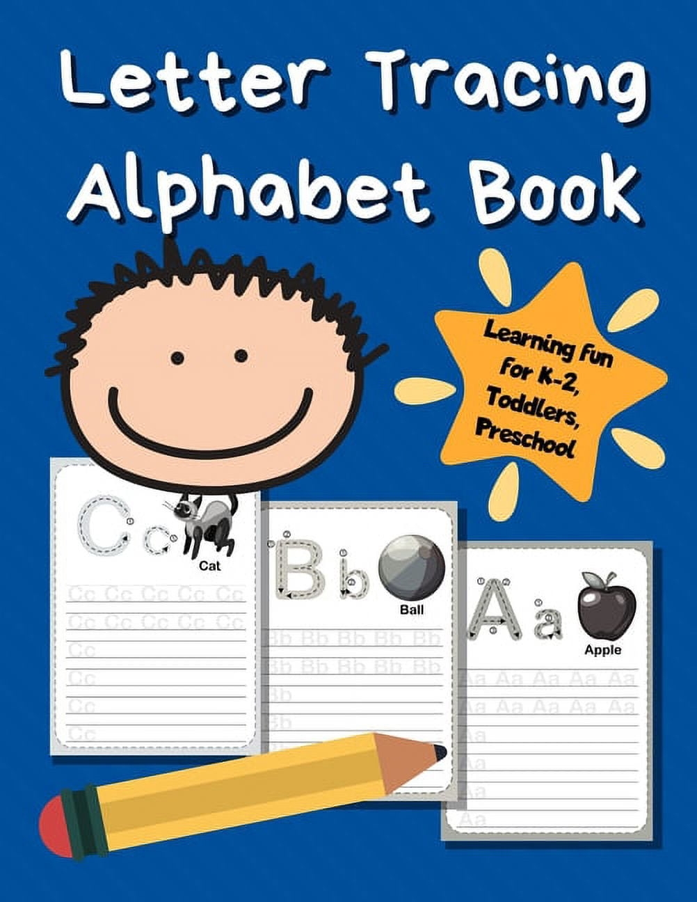 Letter Tracing Alphabet Book ABC Learning Book For Kids Toddlers Preschool K 2 Royal Blue Paperback Walmart