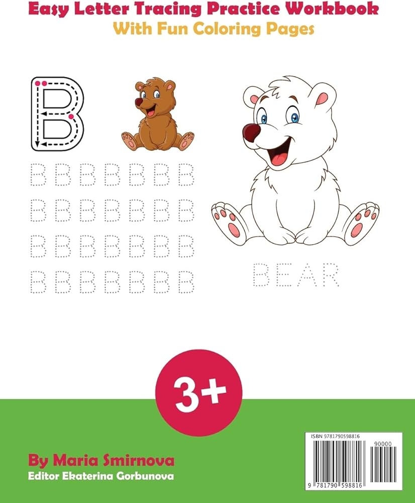 Lots Of Letter Tracing Practice Easy Letter Tracing Practice Workbook With Fun Coloring Pages Smirnova Maria Gorbunova Ekaterina 9781790598816 Amazon Books