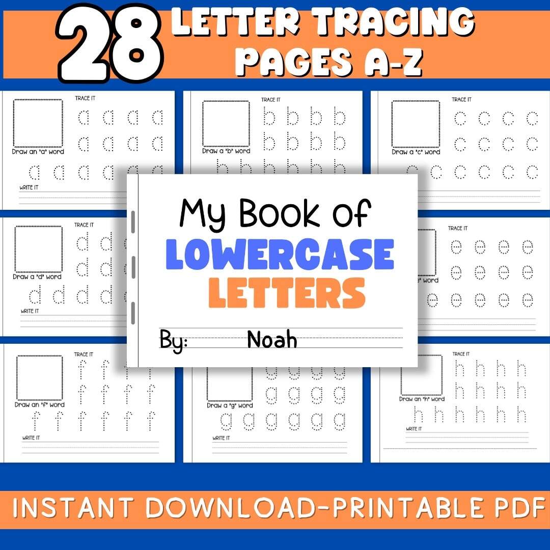 Lowercase Alphabet Tracing Letter Practice ABC Tracing Handwriting Printable Prek Worksheet Airplane Activity Summer Learning Homeschooling Etsy