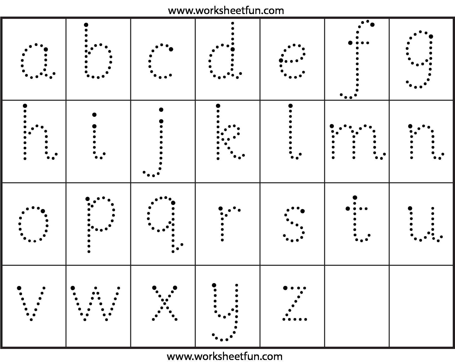 Lowercase Letter Tracing 1 Worksheet FREE Printable Worksheets