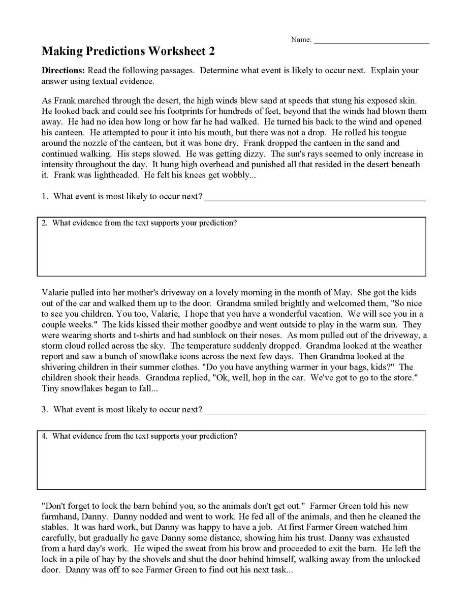 Making Predictions Worksheets Ereading Worksheets Making Predictions Worksheets Ereading Worksheets