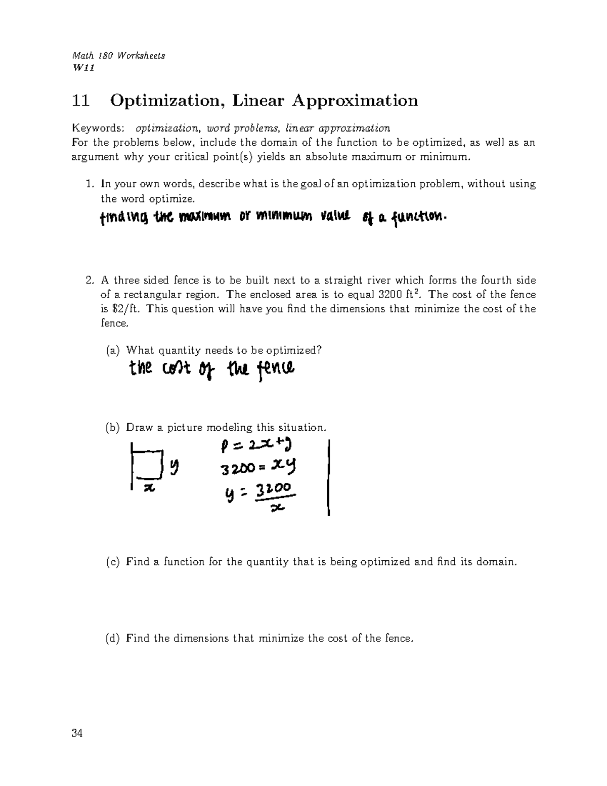 Math 180 Worksheets 2 Advanced Limits And Asymptotes Studocu