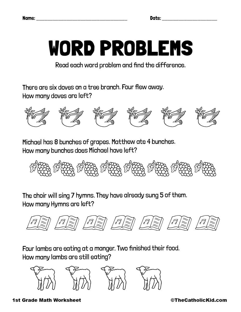 Word Problem Addition Math Worksheets