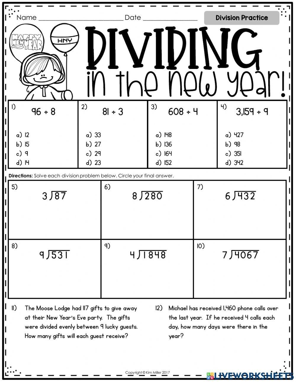 Math Worksheets For New Years 2025 Worksheets Library