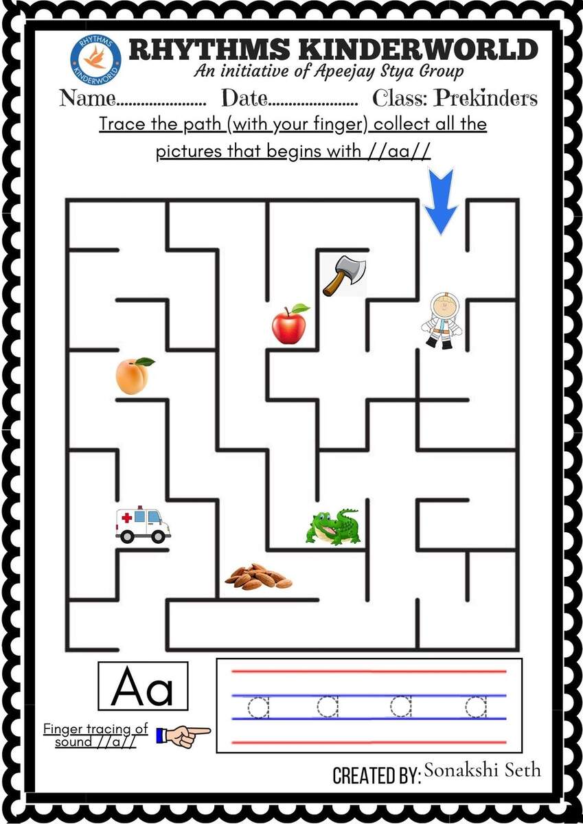 Maze Worksheet A